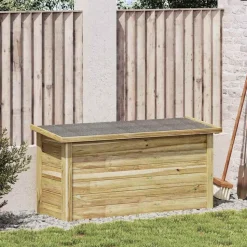 vidaXL Opbergbox Naturel 119 x 44,5 x 58 cm Geïmpregneerd grenenhout