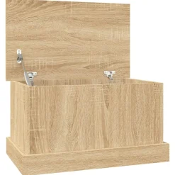 vidaXL Opbergbox Sonoma Eiken 50x30x28 cm Bewerkt Hout