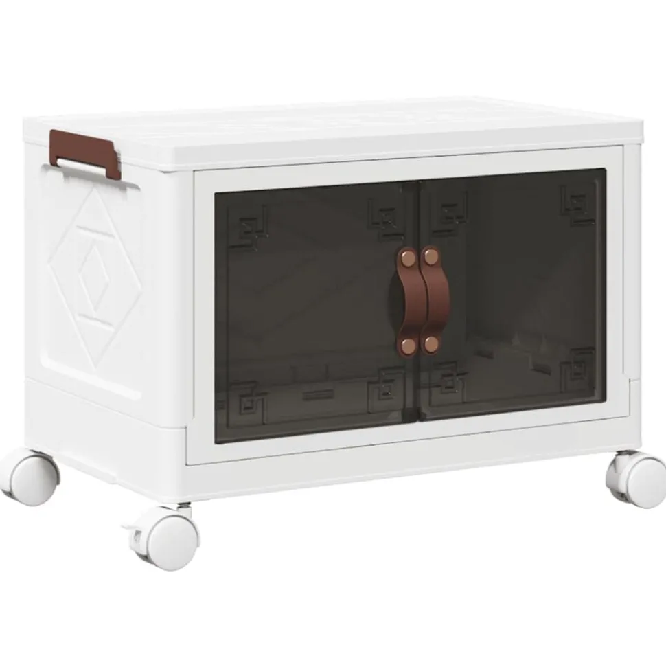 vidaXL Opbergbox stapelbaar met wielen 28 L 48,5x29,5x33 cm
