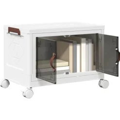 vidaXL Opbergbox stapelbaar met wielen 28 L 48,5x29,5x33 cm