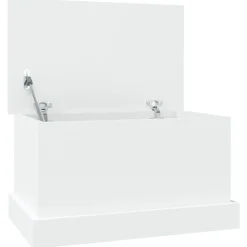 vidaXL Opbergbox Wit 50x30x28 cm Bewerkt Hout