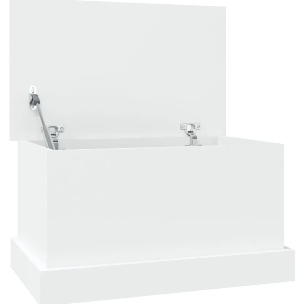 vidaXL Opbergbox Wit 50x30x28 cm Bewerkt Hout