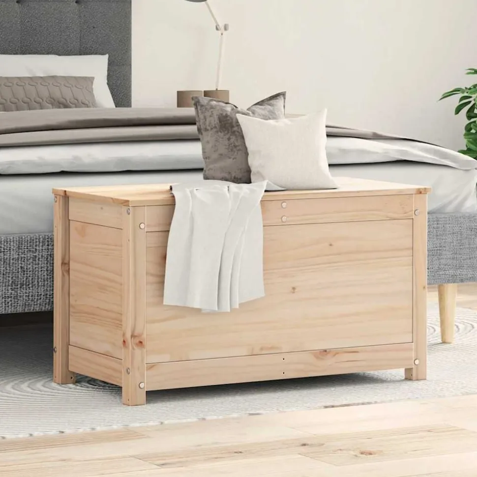 vidaXL Opbergbox 80x40x45,5 cm massief grenenhout