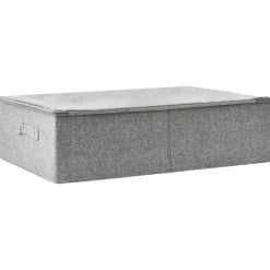 vidaXL Opbergbox 70x40x18 cm stof grijs