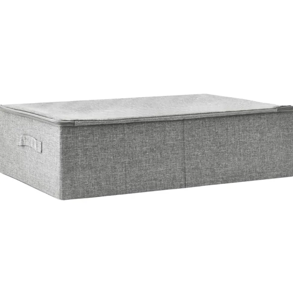 vidaXL Opbergbox 70x40x18 cm stof grijs