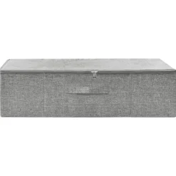 vidaXL Opbergbox 70x40x18 cm stof grijs