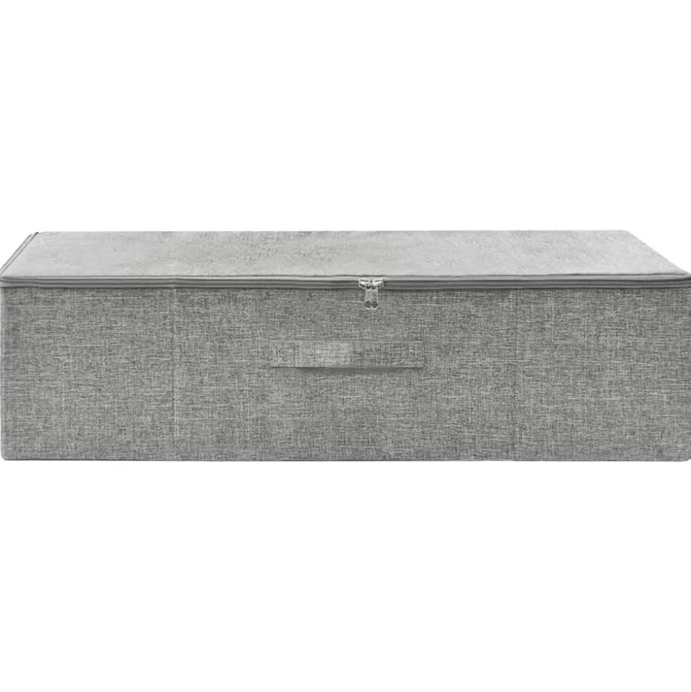 vidaXL Opbergbox 70x40x18 cm stof grijs