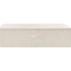 vidaXL Opbergbox 70x40x18 cm stof crèmekleurig