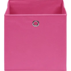 vidaXL Opbergboxen 4 st 32x32x32 cm stof roze