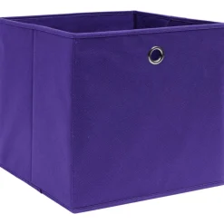 vidaXL Opbergboxen 4 st 32x32x32 cm stof paars