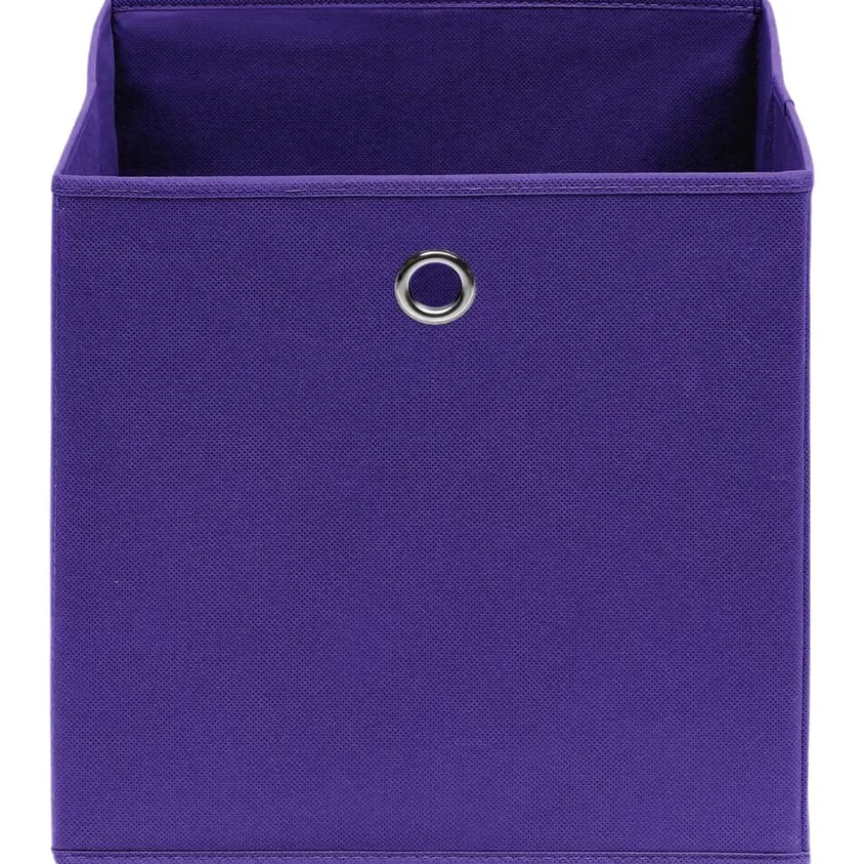 vidaXL Opbergboxen 4 st 32x32x32 cm stof paars