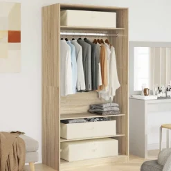 vidaXL Opbergboxen 2 st 43x34x23 cm stof crèmekleurig