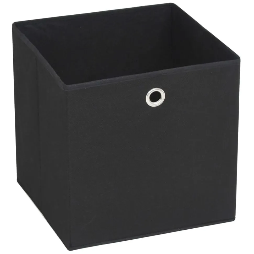 vidaXL Opbergboxen 4 st 32x32x32 cm nonwoven stof zwart