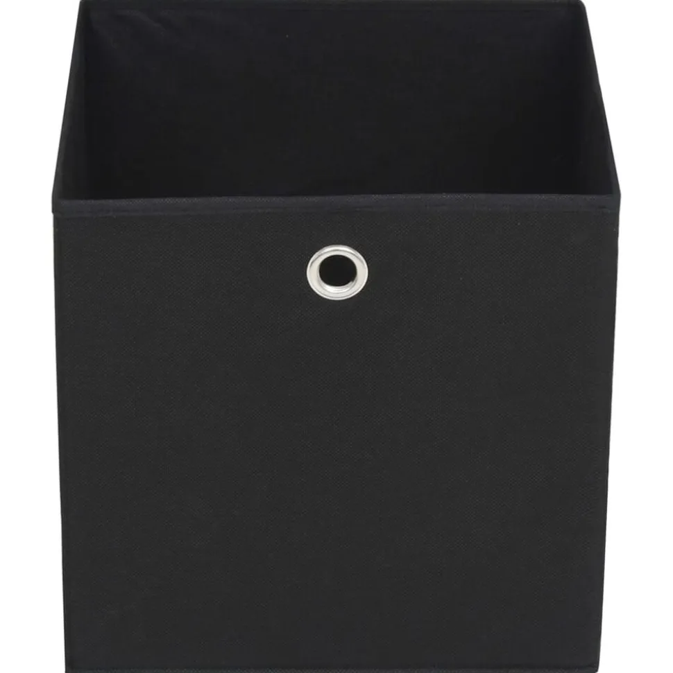 vidaXL Opbergboxen 4 st 32x32x32 cm nonwoven stof zwart