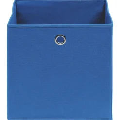 vidaXL Opbergboxen 4 st 32x32x32 cm stof blauw