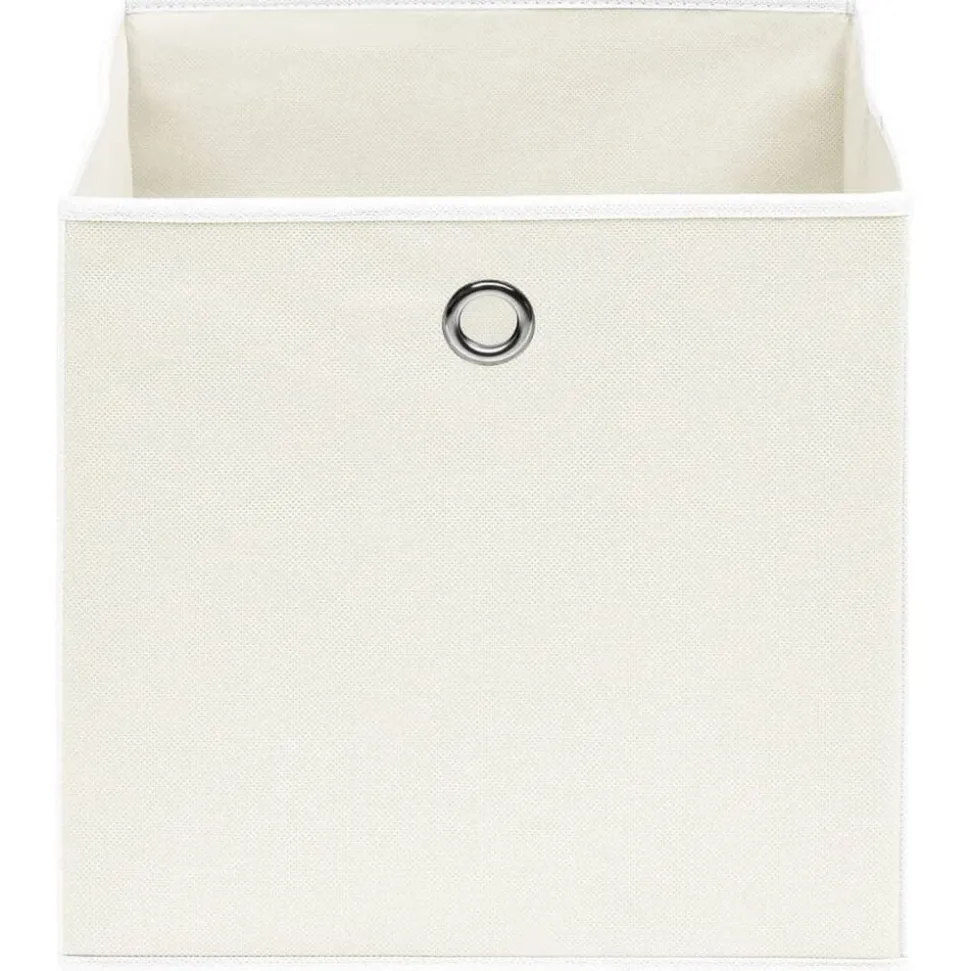 vidaXL Opbergboxen 4 st 32x32x32 cm stof wit