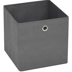 vidaXL Opbergboxen 4 st 28x28x28 cm nonwoven stof grijs