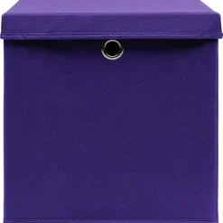vidaXL Opbergboxen met deksel 4 st 28x28x28 cm paars