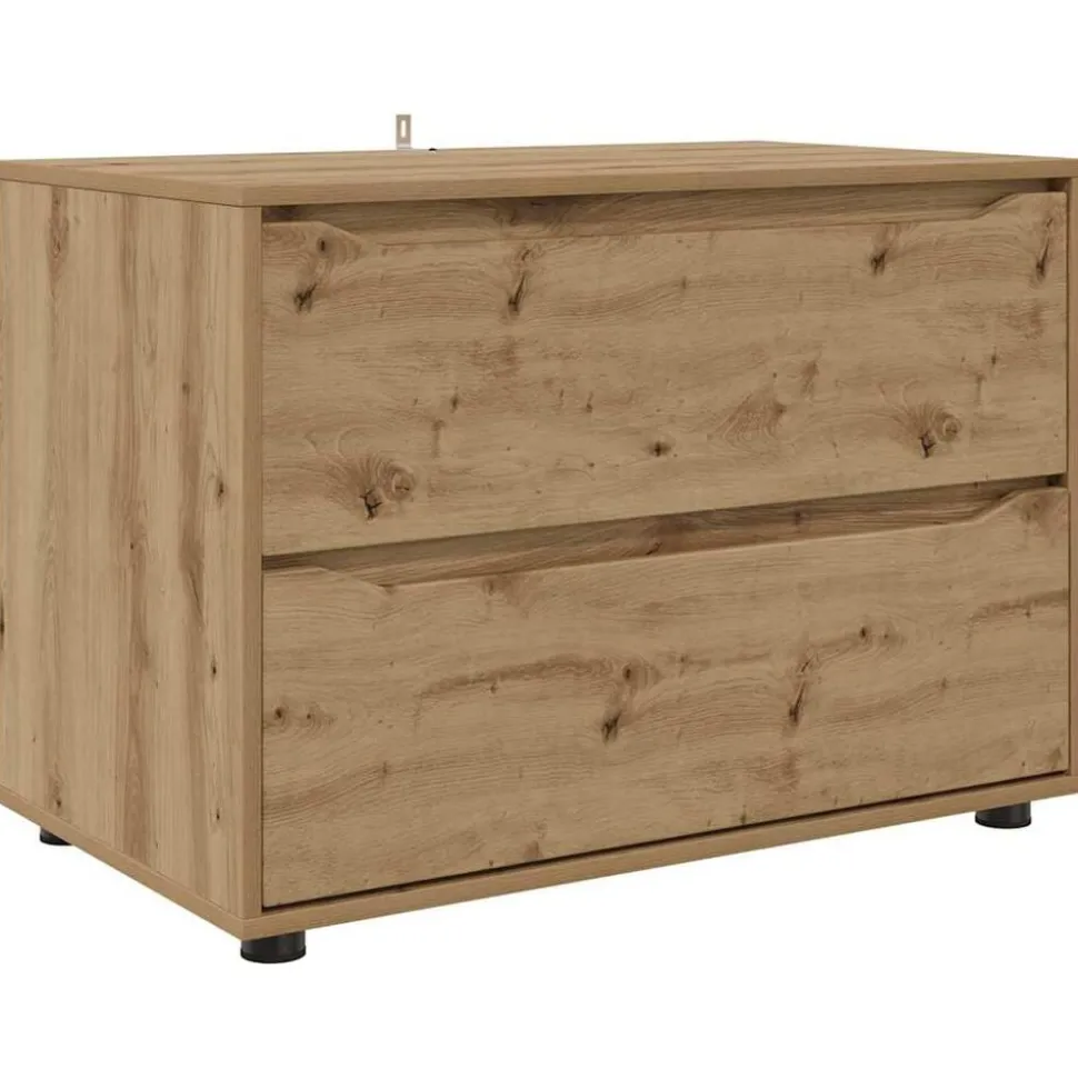 vidaXL Opbergkast Artisan Eiken 80 x 48 x 57 cm Bewerkt hout