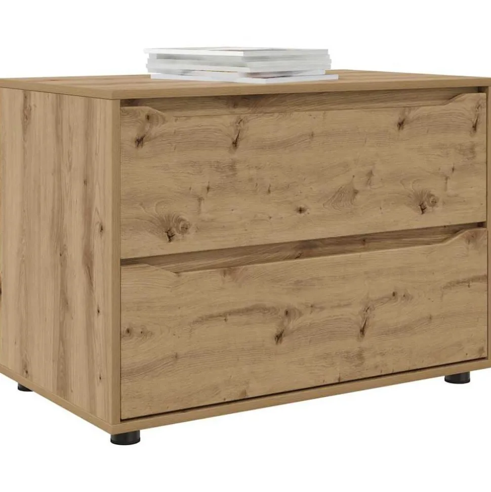 vidaXL Opbergkast Artisan Eiken 80 x 48 x 57 cm Bewerkt hout