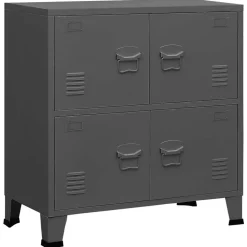vidaXL Opbergkast industrieel 75x40x80 cm staal antracietkleurig