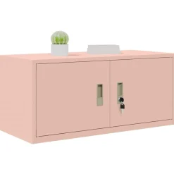 vidaXL Opbergkast Roze 90 x 40 x 40 cm Staal