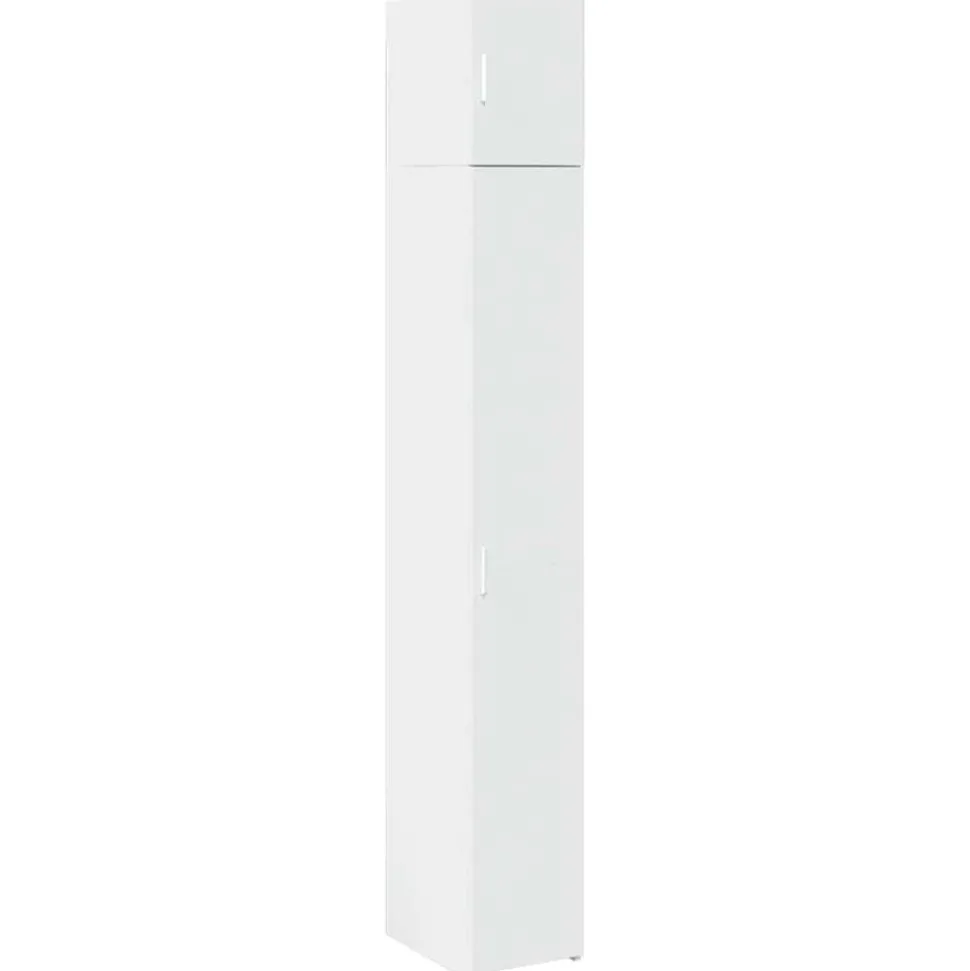vidaXL Opbergkast smal 30x42,5x225 cm bewerkt hout wit