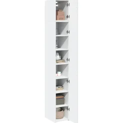 vidaXL Opbergkast smal 30x42,5x225 cm bewerkt hout wit