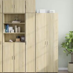 vidaXL Opbergkast smal 30x42,5x225 cm bewerkt hout sonoma eikenkleurig