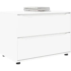 vidaXL Opbergkast Wit 80 x 48 x 57 cm Bewerkt hout