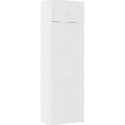 vidaXL Opbergkast 70x42,5x225 cm bewerkt hout wit
