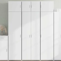 vidaXL Opbergkast 70x42,5x225 cm bewerkt hout wit