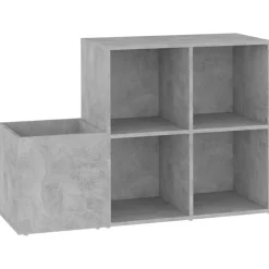 vidaXL Opbergkast 105x35,5x70 cm bewerkt hout betongrijs