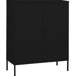 vidaXL Opbergkast 80x35x101,5 cm staal zwart