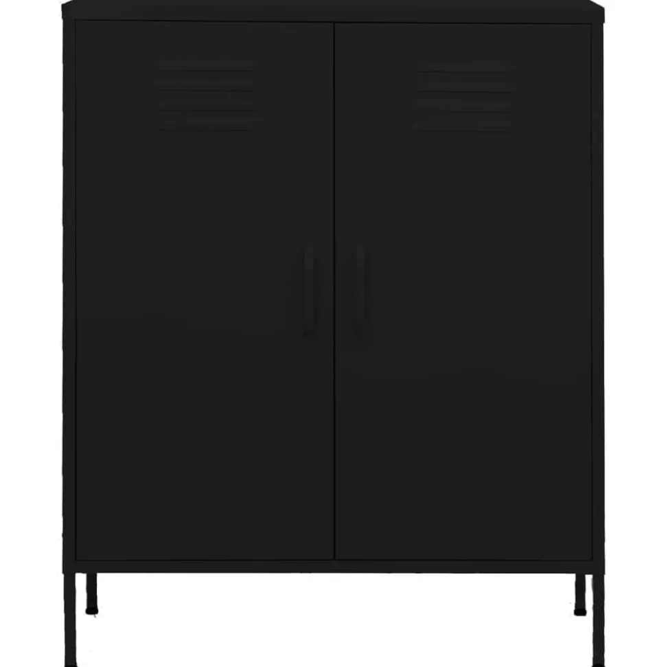vidaXL Opbergkast 80x35x101,5 cm staal zwart