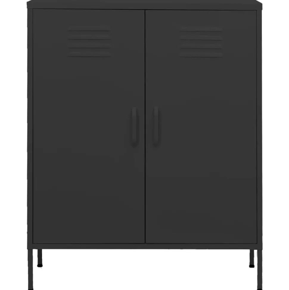 vidaXL Opbergkast 80x35x101,5 cm staal antracietkleurig