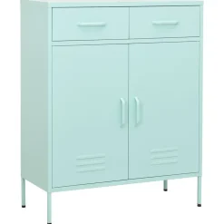 vidaXL Opbergkast 80x35x101,5 cm staal mint
