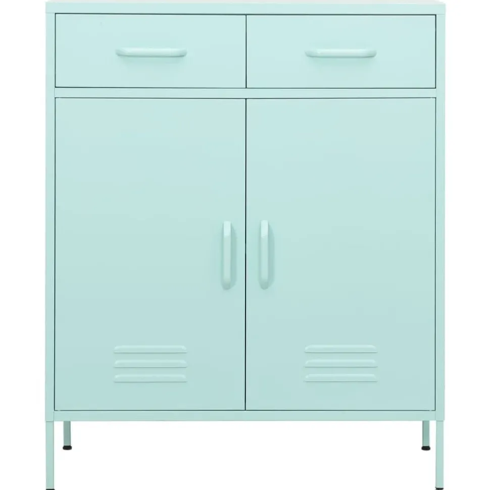 vidaXL Opbergkast 80x35x101,5 cm staal mint
