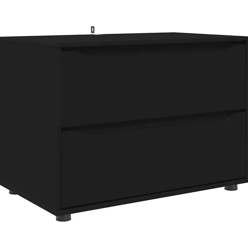 vidaXL Opbergkast Zwart 80 x 48 x 57 cm Bewerkt hout