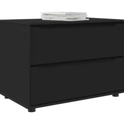 vidaXL Opbergkast Zwart 80 x 48 x 57 cm Bewerkt hout