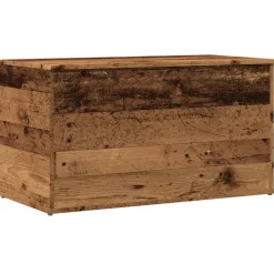 vidaXL Opbergkist 84x42x46 cm bewerkt hout oud houtkleurig