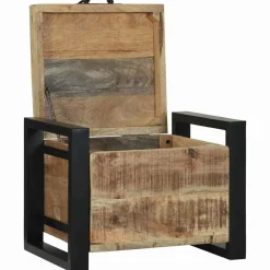 vidaXL Opbergkisten met opslag Bruin 40 x 30 x 30 cm Massief mangohout