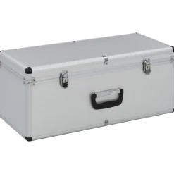 vidaXL Opbergkoffers 2 st aluminium zilverkleurig