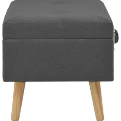 vidaXL Opbergkruk 40 cm stof donkergrijs
