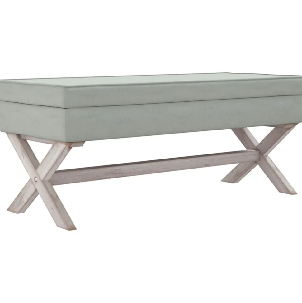 vidaXL Opbergkruk 110x45x49 cm fluweel lichtgrijs