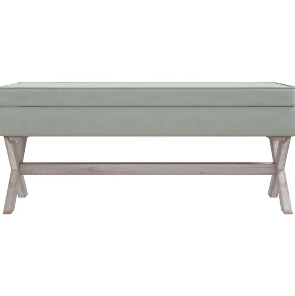 vidaXL Opbergkruk 110x45x49 cm fluweel lichtgrijs