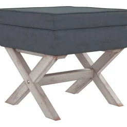 vidaXL Opbergkruk 45x45x49 cm fluweel donkergrijs