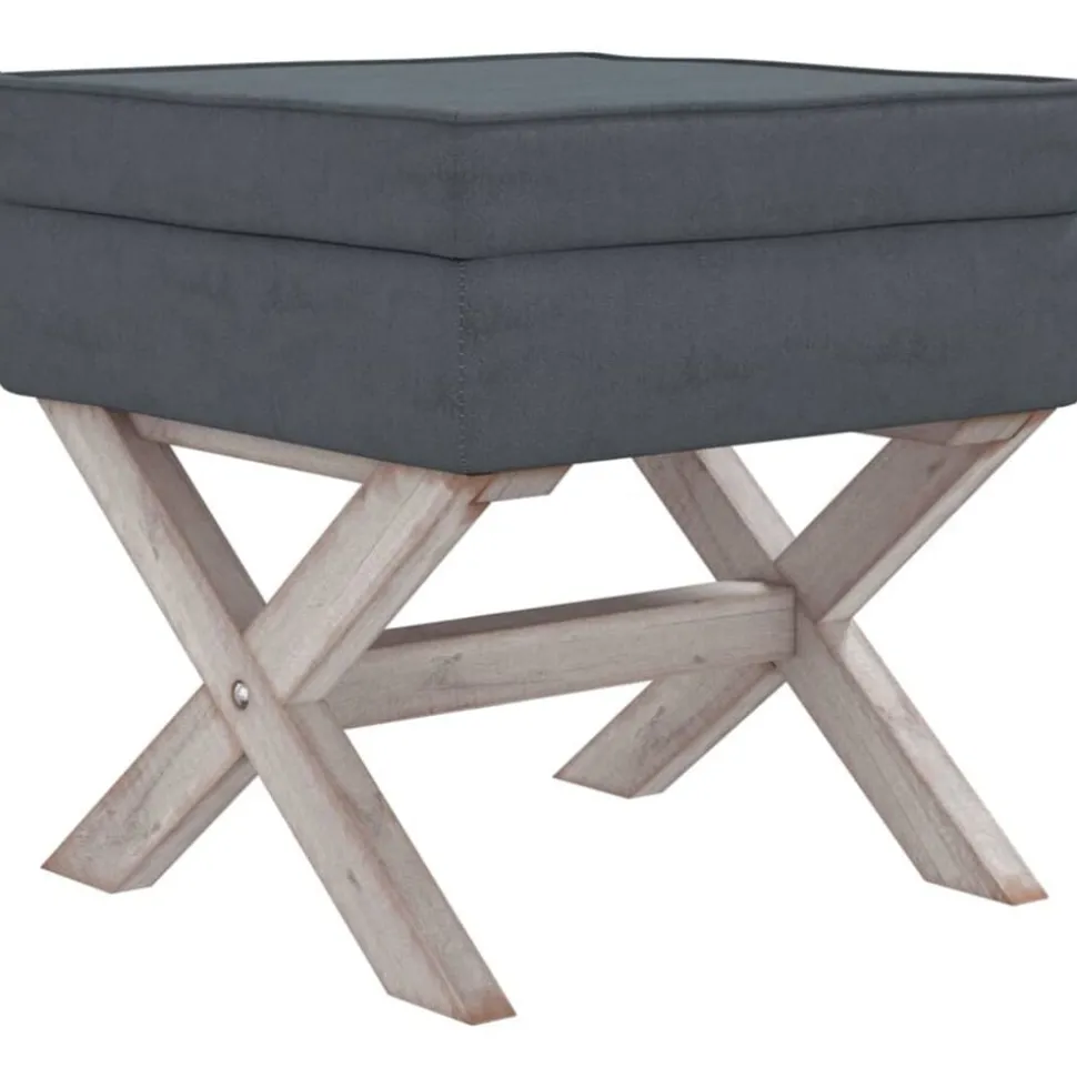 vidaXL Opbergkruk 45x45x49 cm fluweel donkergrijs