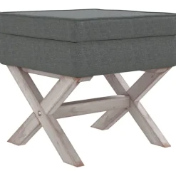 vidaXL Opbergkruk 45x45x49 cm stof donkergrijs