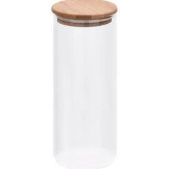 vidaXL Opbergpotten met bamboe deksel 6 st 1000 ml glas